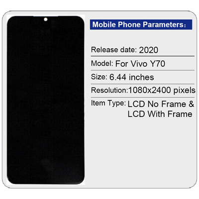 تعمیر صفحه نمایش ال سی دی گوشی موبایل Vivo Y70s نوع خازنی مشکی
